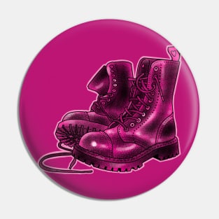 Pink combat boots Pin