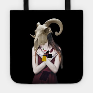 Skull Surreal Collage Tote