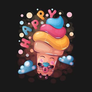 cute ice cream cartoon T-Shirt