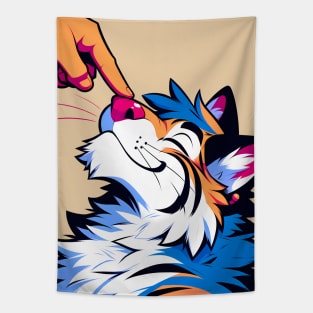 Boop the Snoot Anthro Tiger Furry Art Tapestry