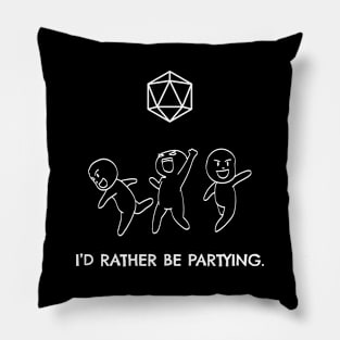 Id Rather Be Partying D20 Dice Disco Party Pillow