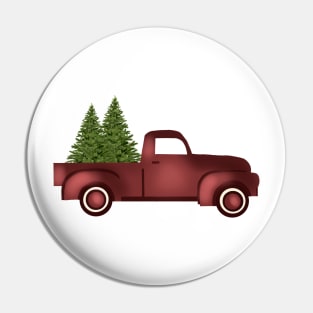 Christmas Tree Farm Truck Country Christmas Pin