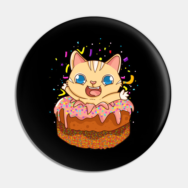 Birthday Cake Cat Surprise Kitty Birthday Cake Kitten Pin