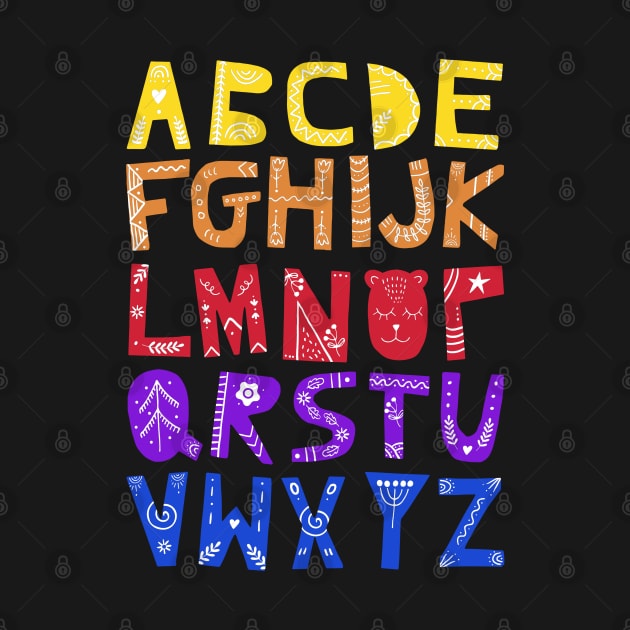 Decorated Alphabet (bright colors) by Ofeefee