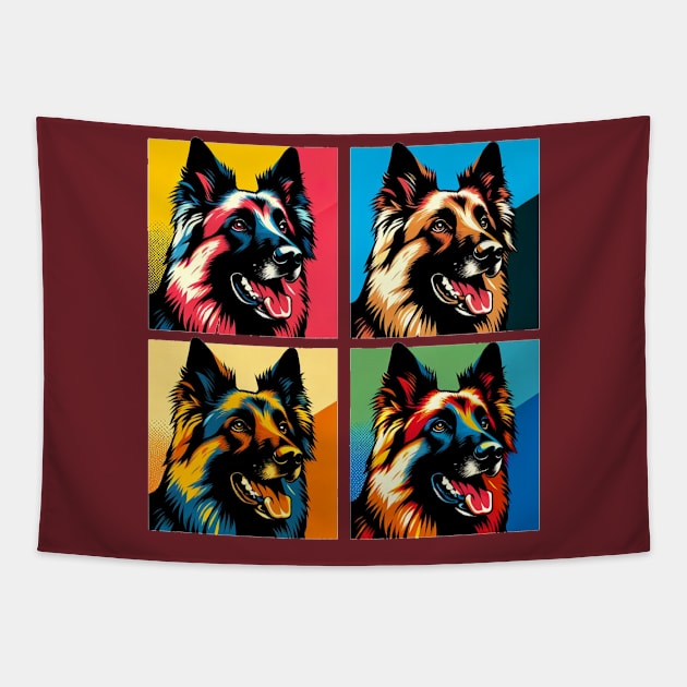 Belgian Shepherd Pop Art - Dog Lovers Tapestry by PawPopArt