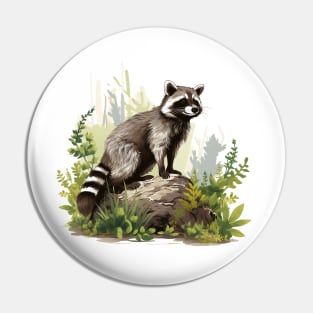 Cute Raccoon Lovers Pin