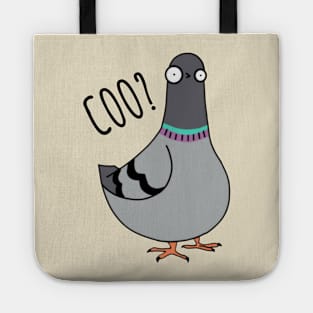 Coo? Cute Cartoon Pigeon Tote