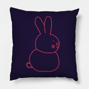 Color of the Year 2023 Viva Magenta Bunny Rabbit Pillow