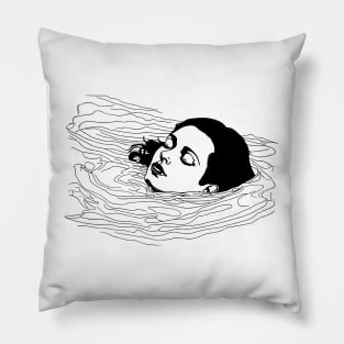 Swimming Woman Pillow