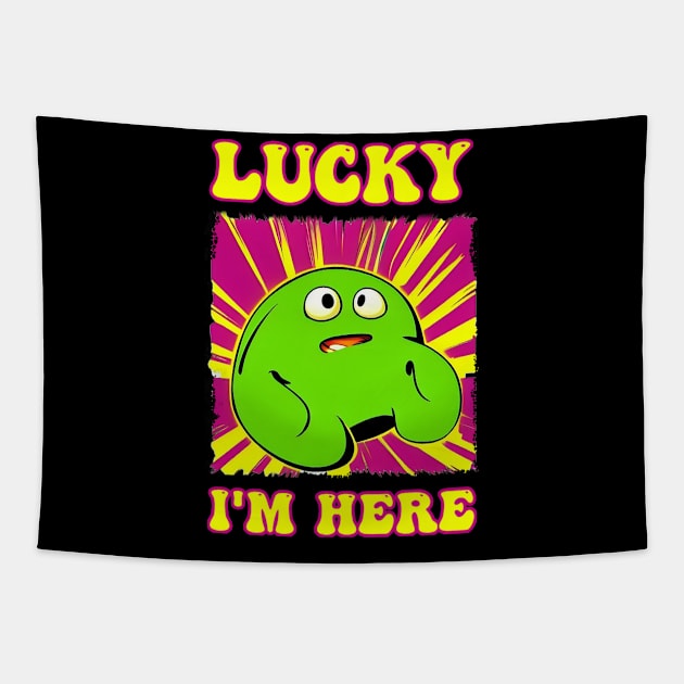 Lucky I'm here blob Tapestry by DreamsofDubai