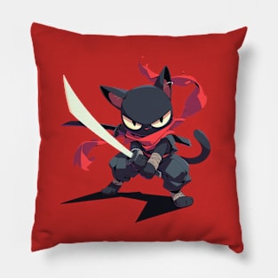 samurai cat Pillow