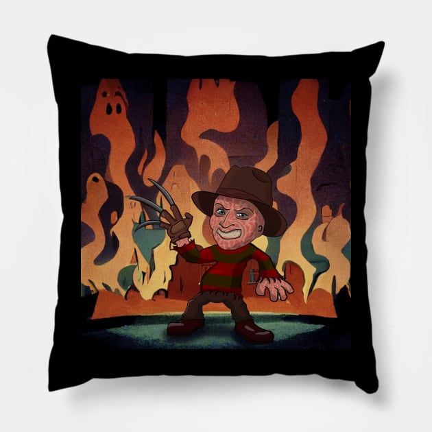 Horror down in the boiler room Pillow by Bolting Rabbit