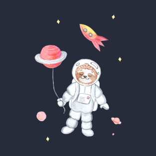 sloth in space T-Shirt