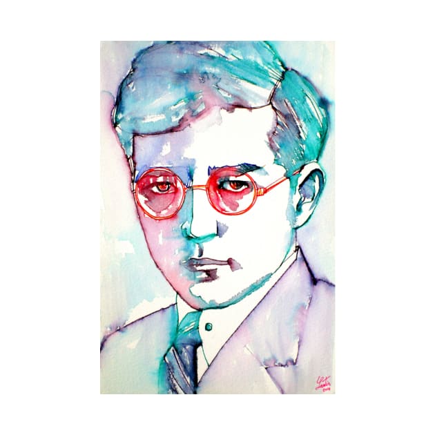 DMITRI SHOSTAKOVICH - watercolor and ink portrait by lautir