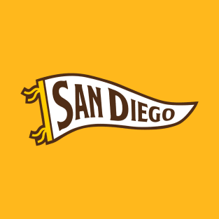 San Diego Pennant - Yellow T-Shirt