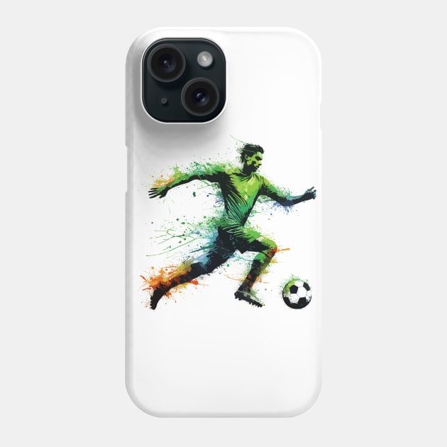 Soccer football Ink art Phone Case by TomFrontierArt