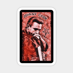 johnny cash vintage style design Magnet