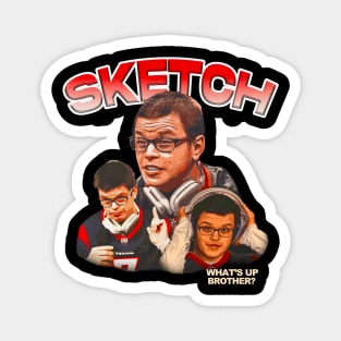 Sketch What's Up Brother Funny Sketch Streamer Magnet