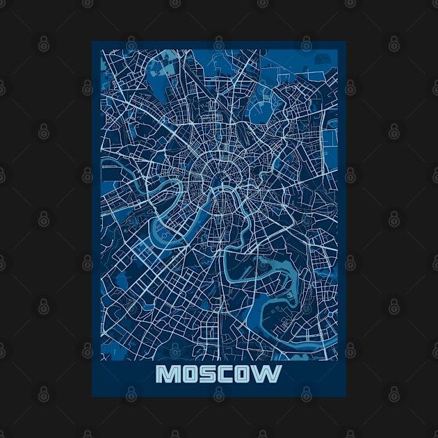 Moscow - Russia Peace City Map by tienstencil