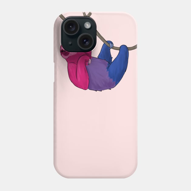 Bisexual Pride Sloth Phone Case by Khalico