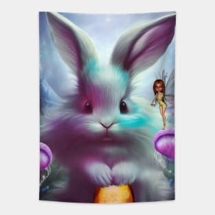 Cute Easter Bunny with Easter Egg the Two Best Things of Easter Tapestry