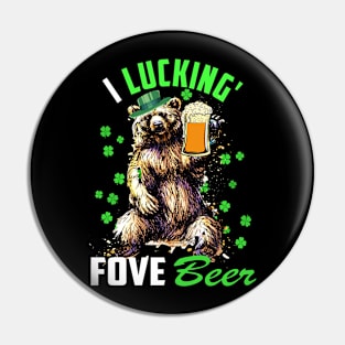 I Luckin' Fove Beer, St Patrick's Day Gift Idea For Beer Lover, St Patrick's Day Quotes Pin