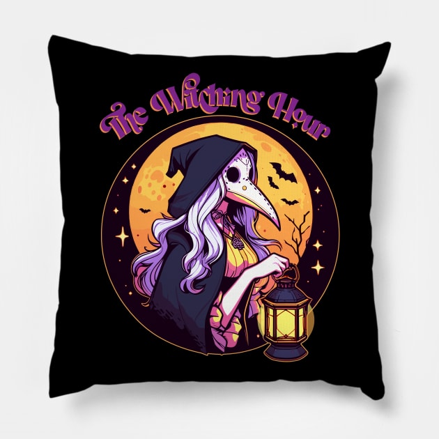 the witching hour Pillow by hunnydoll