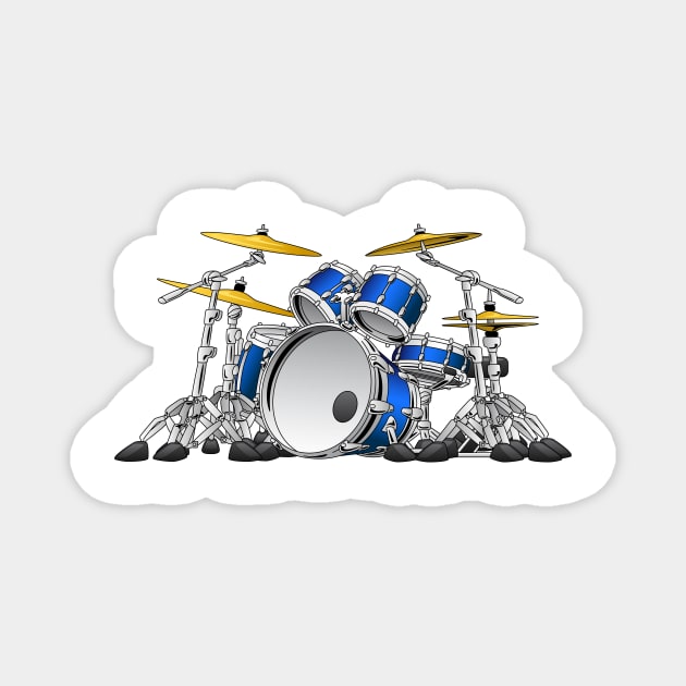 5 Piece Drum Set Cartoon Magnet by hobrath