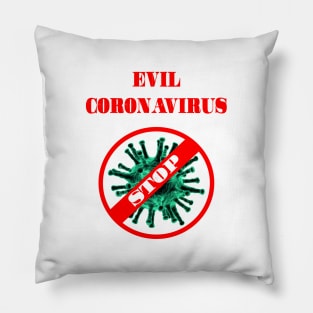 evil coronavirus Pillow