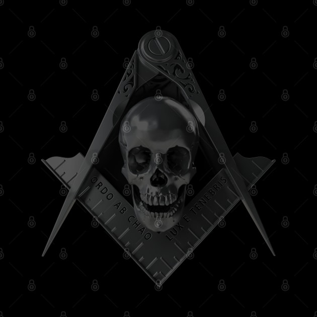 Stealth Skull Square & Compass Masonic Freemason by Master Mason Made