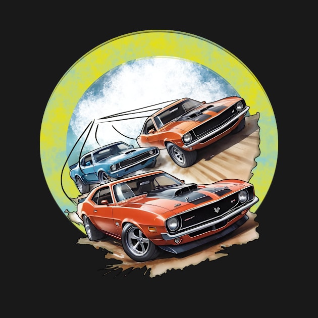 Speed and Style Unleashed with a Muscle Car in a Stunning Race! by BritoStore