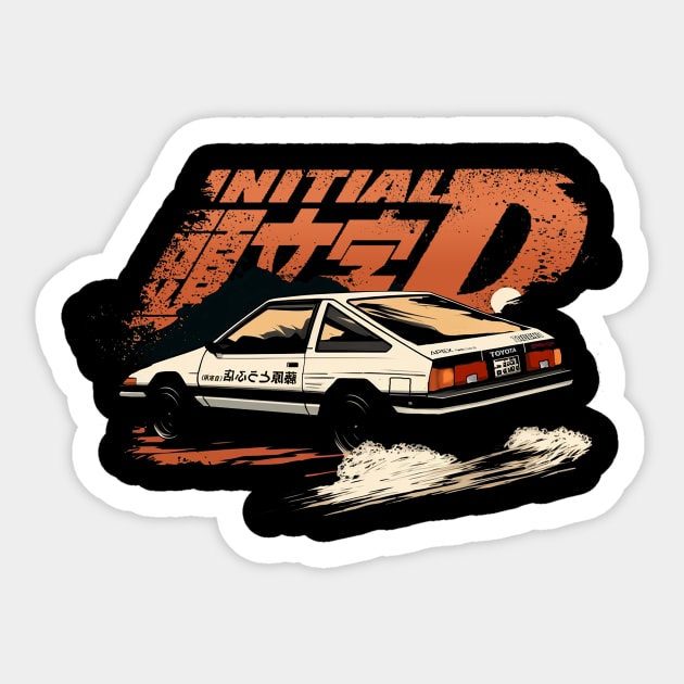 Initial D - AE86 Toyota Trueno Sprinter Sticker for Sale by