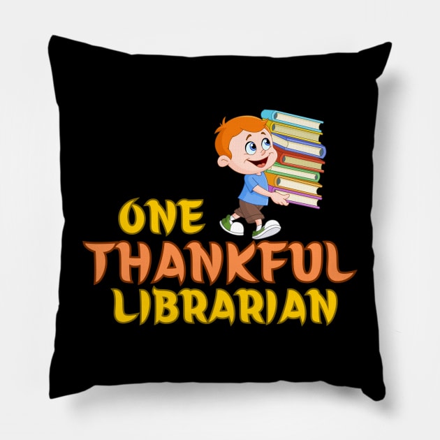 Thanksgiving Librarian Pillow by BukovskyART