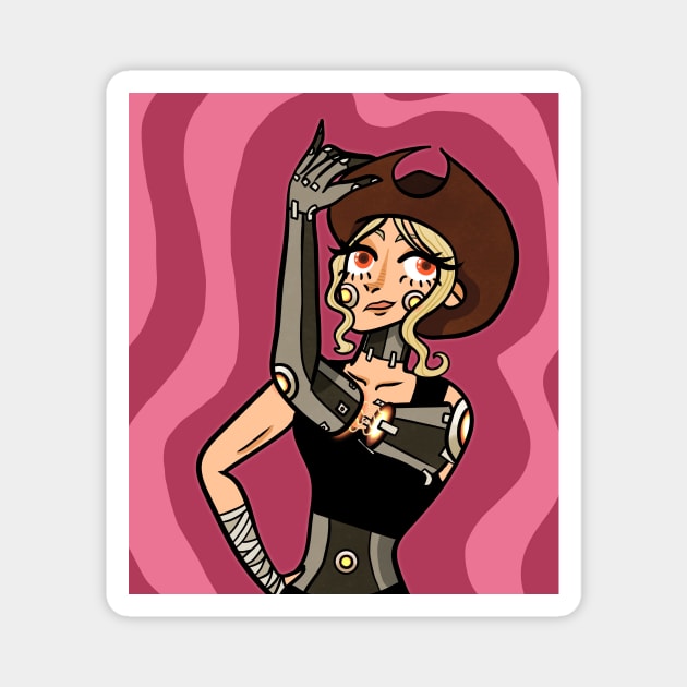 Cowgirl Cyborg Magnet by Mqed