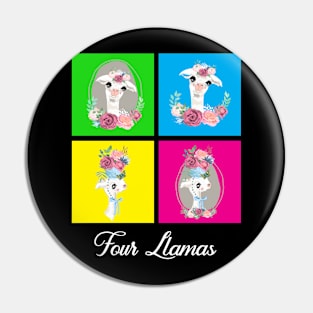 Four Llamas Pin