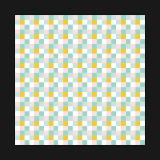 Pastel Color Checkered Seamless Pattern T-Shirt