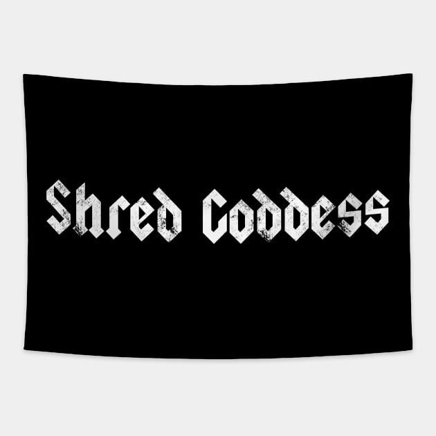 Shred Goddess Female Guitar Player Tapestry by StudioGJ