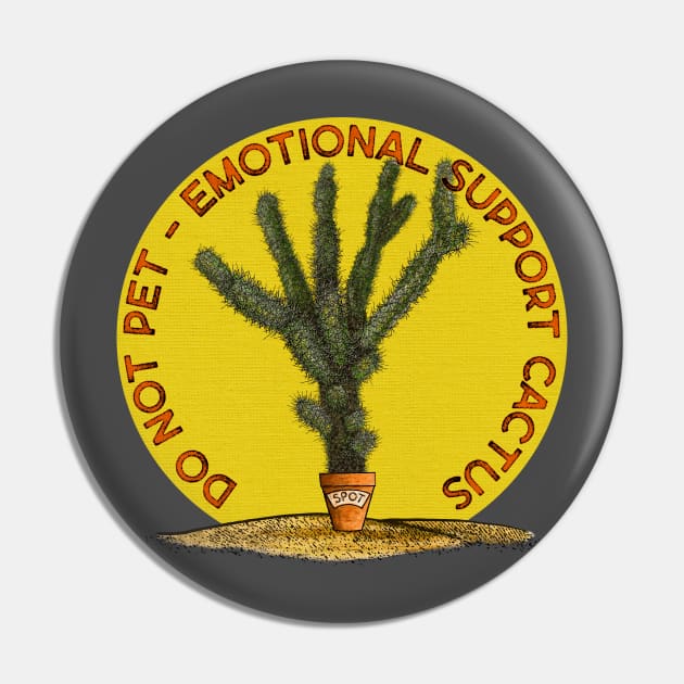 Emotional Support Cactus Pin by ArtsofAll