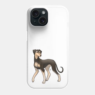 Dog - Saluki - Smooth Coat Black and Tan Phone Case