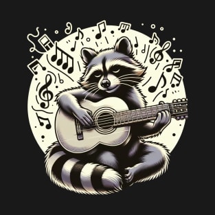 Melodic Raccoon Serenade T-Shirt