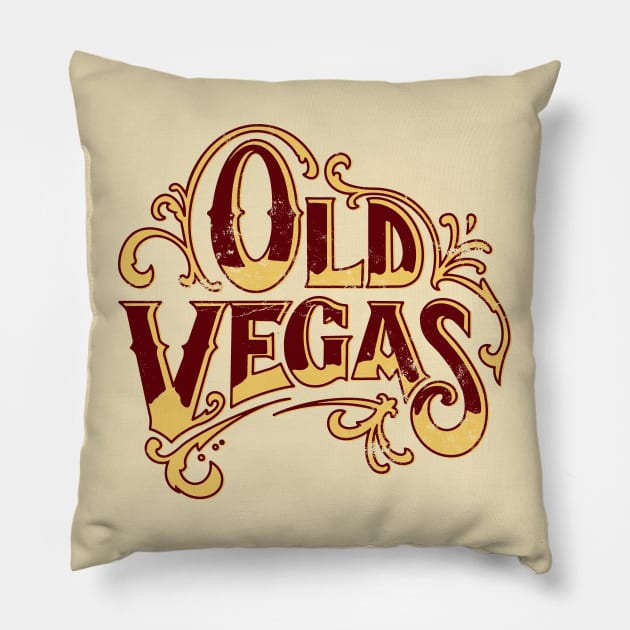 Retro Vintage Old Vegas Theme Park Pillow by StudioPM71