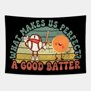 Funny Pancake and Baseball - Joke Tapestry