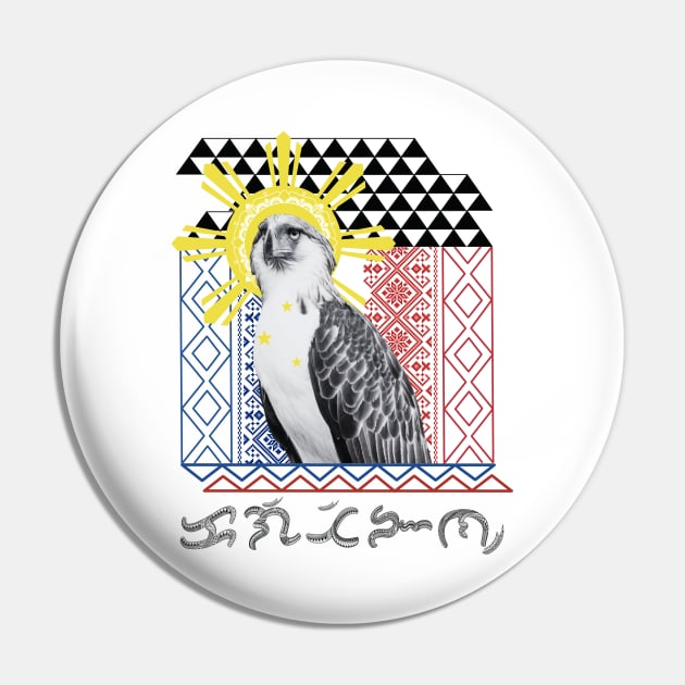 Philippine Eagle / Baybayin word Kagitingan (Bravery/Heroism) Pin by Pirma Pinas