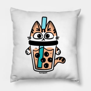 Tiger Boba Cat Tea Pillow