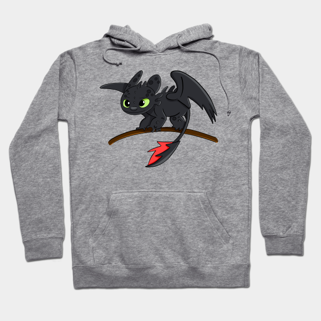 Cute Toothless baby dragon from cartoon How to train your dragon - Toothless  - Hoodie | TeePublic