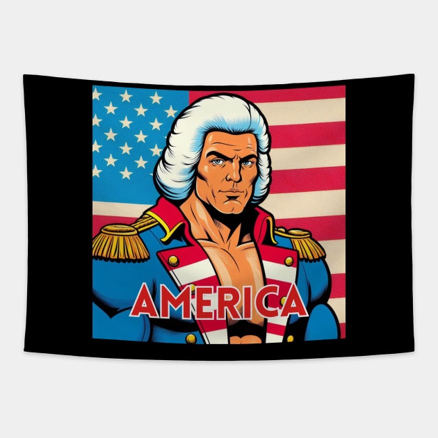 Founding Bros: George Washington Tapestry by Woodpile