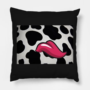 Beautiful  Funny Cow Print with a Twist Pillow