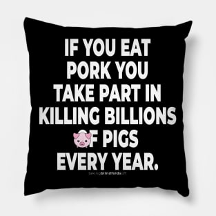 Vegan Activist Graphics #takingblindfoldsoff 17 Pillow