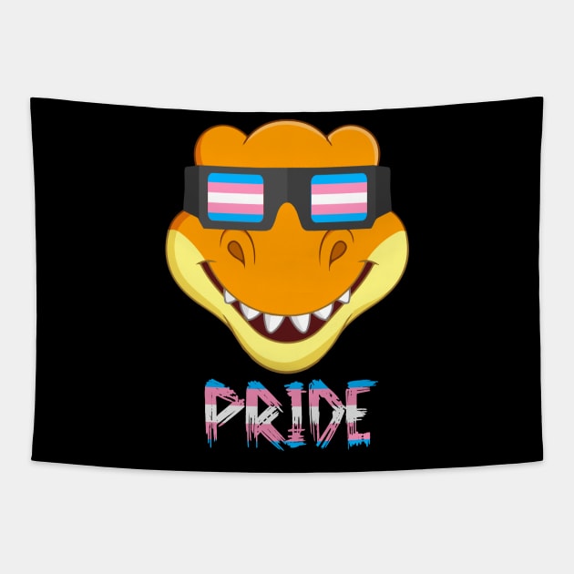 T-Rex Transgender Flag Lgbt Tapestry by MarrinerAlex