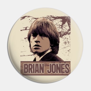 Brian jones // Brown Vintage Pin